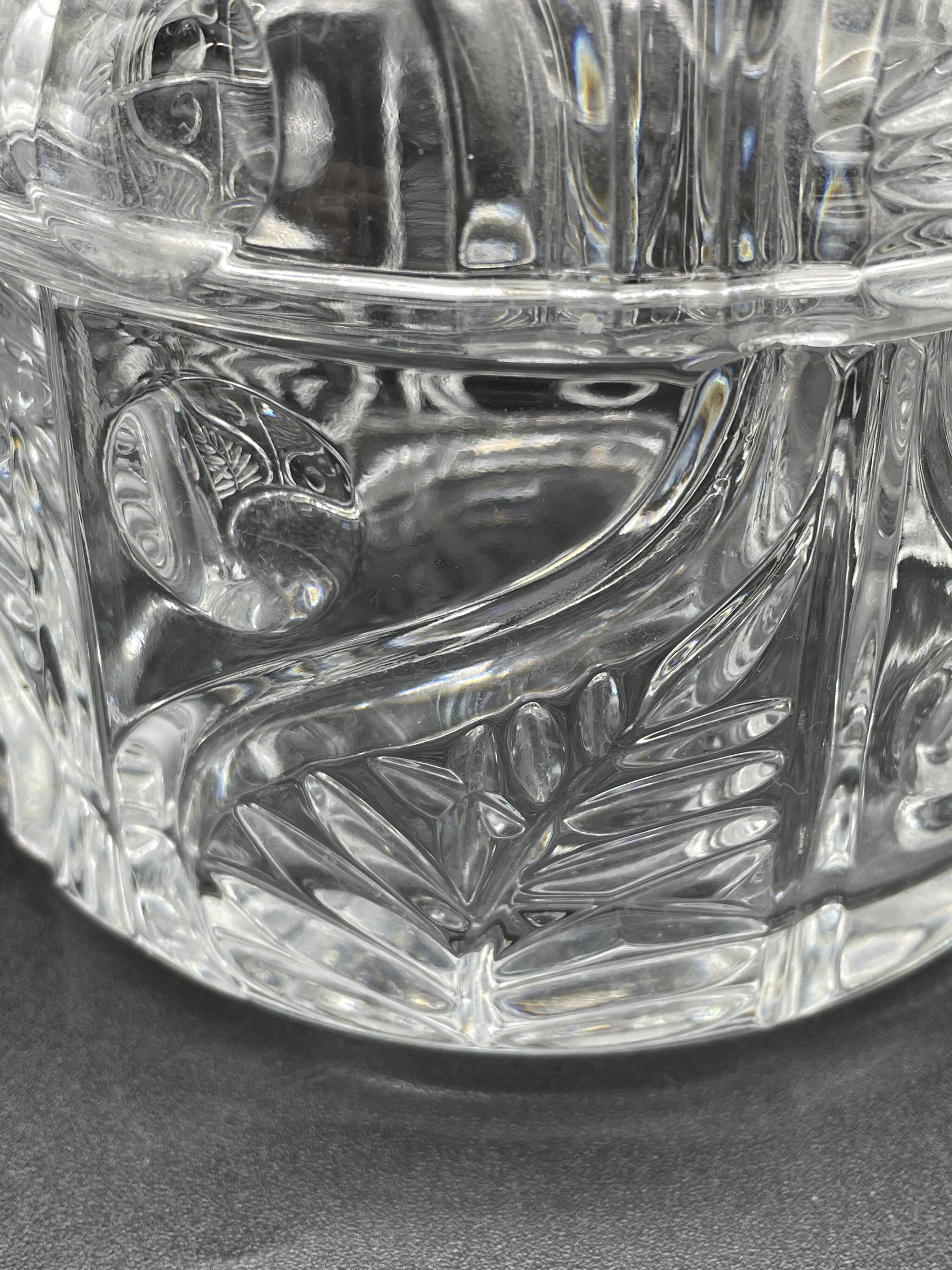 Bohemian crystal bonbonnière 24% PbO – Bohemia Czechoslovakia – Box