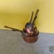 Vintage french 5 piece copper cookware set, from the 1950/60