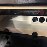 Black brutalist bar cabinet, 1970s