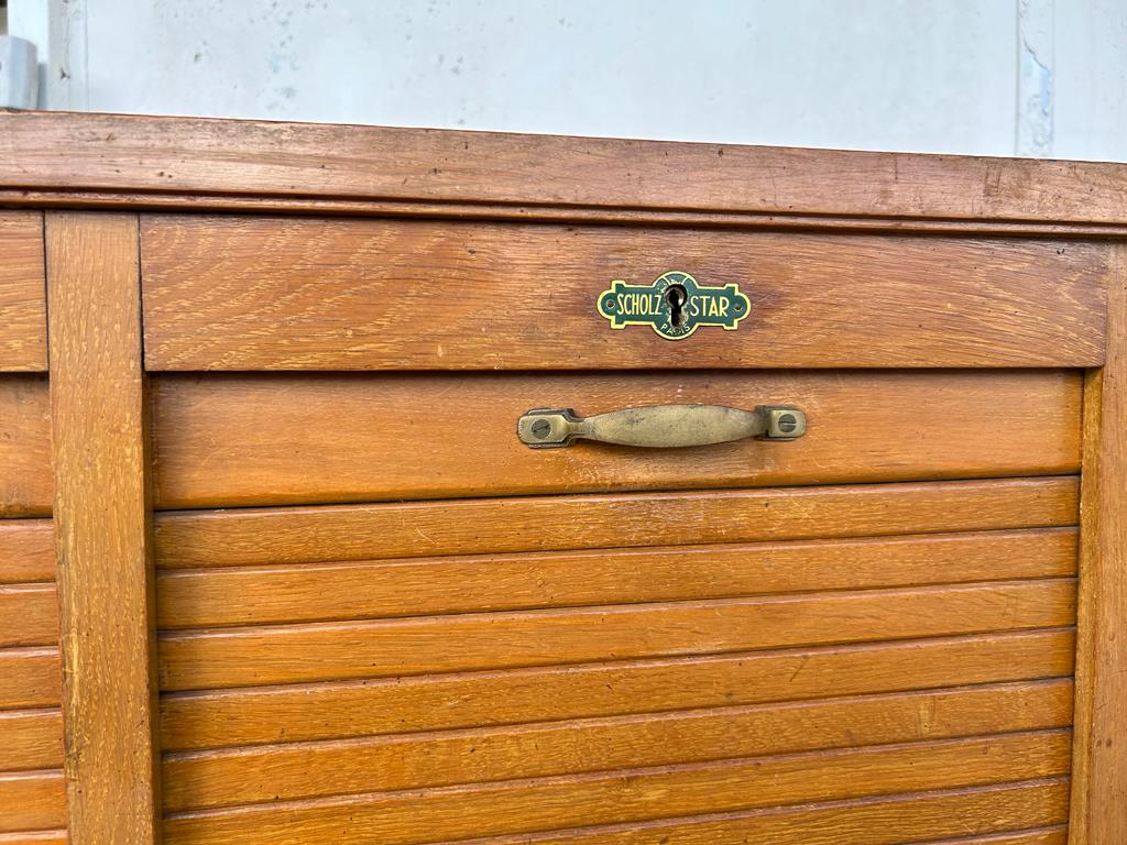 Triple oak curtain binder early xxth curtain Scholz Star Paris