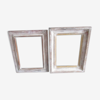 Set of two old patinated frames