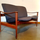 Sofa Loveseat 711 by Fredrik Kayser for Vatne Lenestolfabrikk, 1960