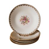 5 porcelain dessert plates