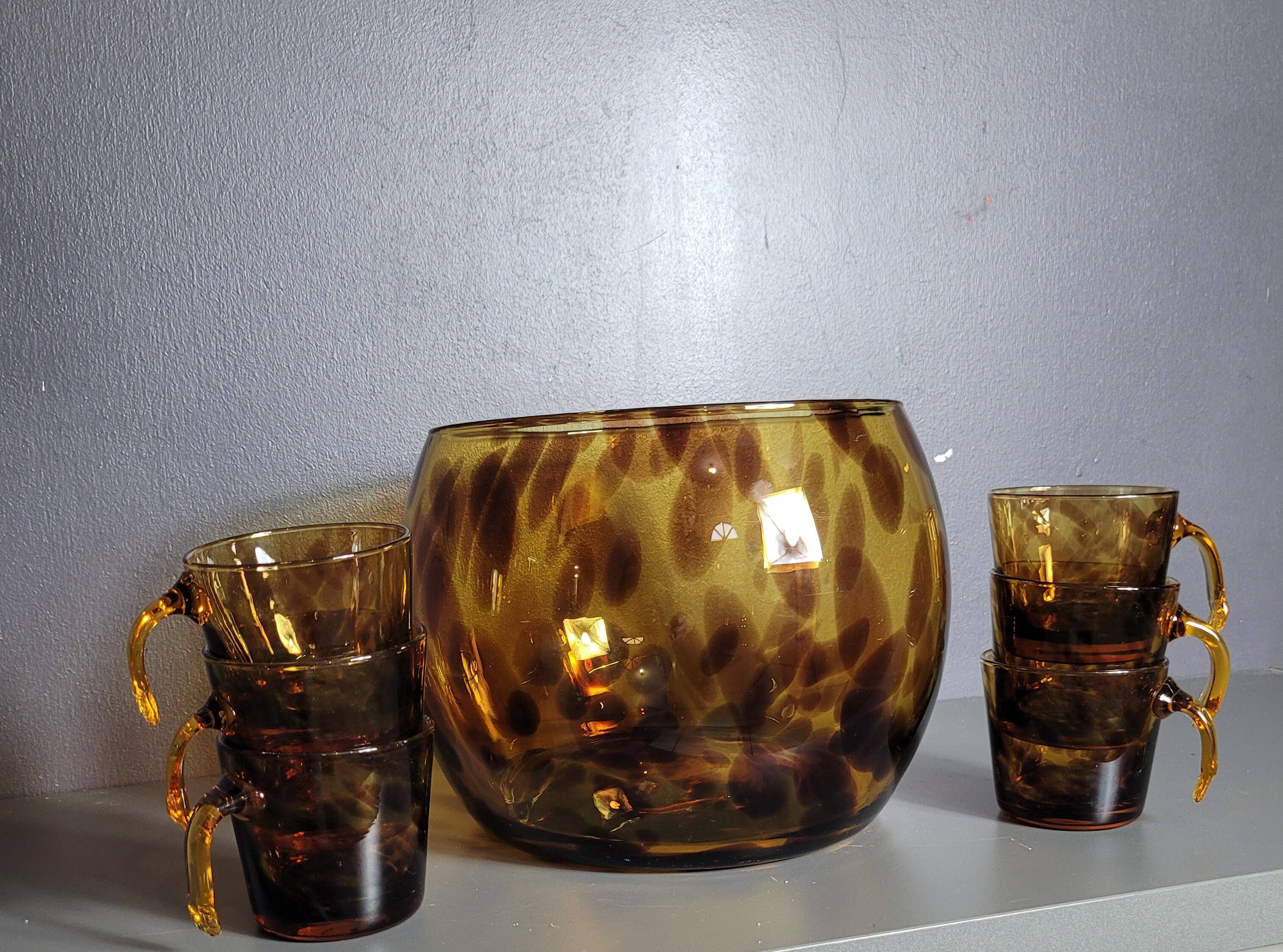 Blown glass punch service