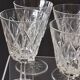 6 large wine glasses in semi-crystal from VMC in good condition.