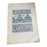 Lithographie ancienne orientale - Ornements de la Perse