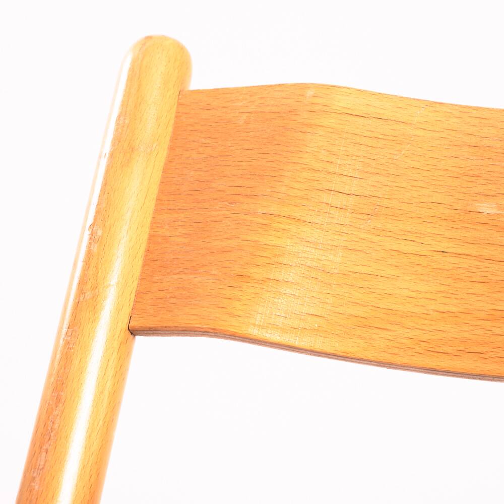 Chaises pliantes vintage italiennes avec siège en paille, set de 3