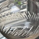 Carafe boule en cristal ciselé ancienne
