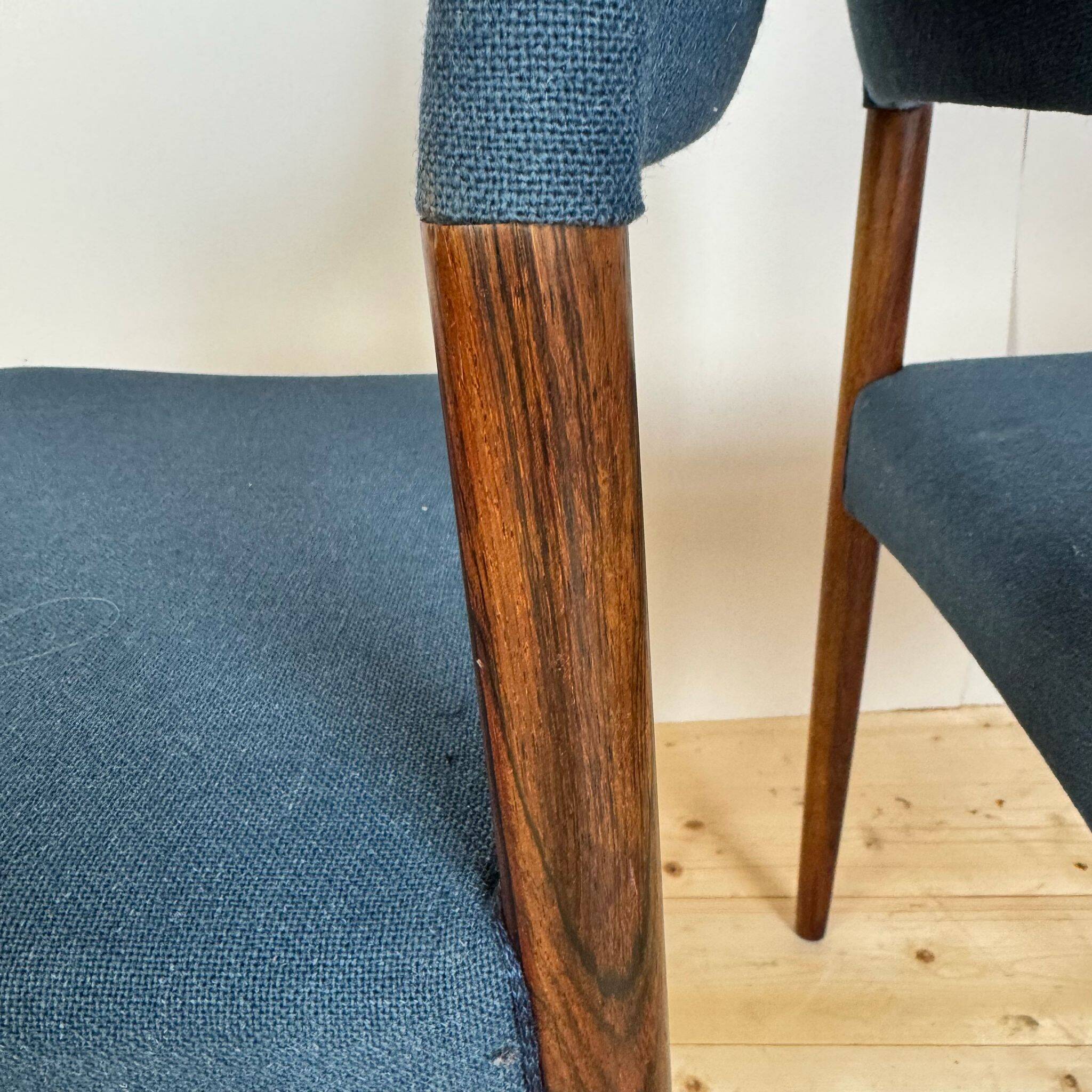 Set of six vintage chairs, Willy Schou Andersen, Denmark 1960s