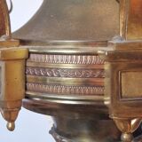 Lucien Gau, bronze worker since 1860 - Bronze chandelier with crystal pendants