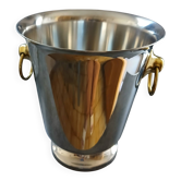 Vintage champagne bucket in stainless steel and brass - Létang & Rémy
