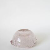 Bubble glass ashtray from Biot, pink, 1960