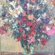 Flower Bouquet Painting by Anton Lamprecht, oil on canvas