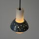 Metal and blue glass ceiling light by Ernest Igl for Hillebrand, 1950s, Germany