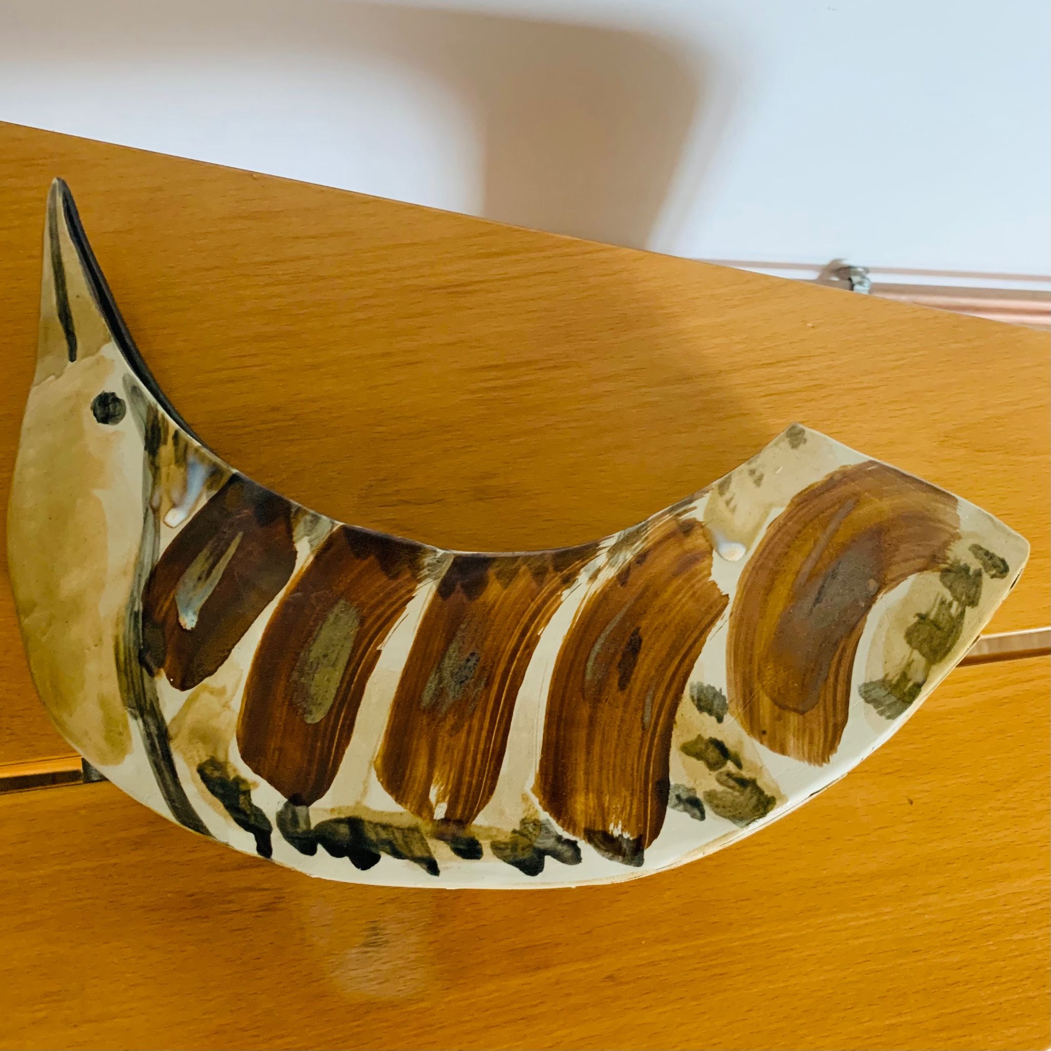 Sculptural bird bowl in glazed ceramic