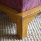 Sculptural French Art Deco stool with storage, reupholstered, made in the 1940s.
