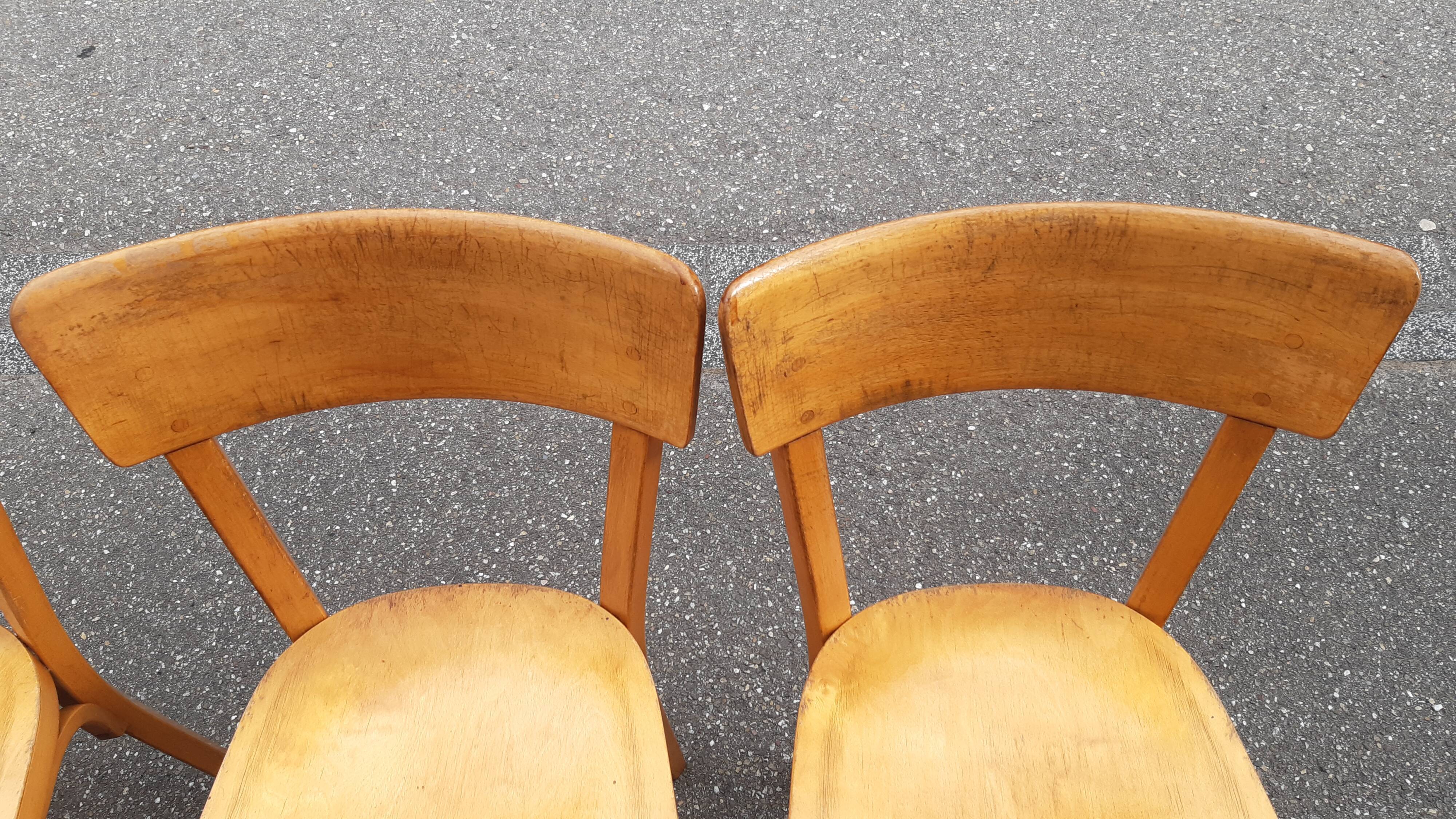 Set of 4 Baumann bistro chairs