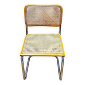 Lot de 2 chaises du designer Marcel Breuer - Acier chromé - Bois (hêtre) - Cannage