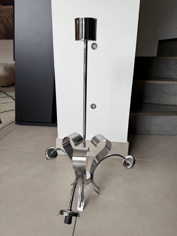 Lustre vintage année 1960en acier inoxydable