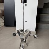 Vintage chandelier from the 1960s in stainless steel.