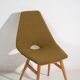 Chaise en bois et tissu ocre, c.1960