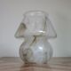 Vase champignon verre marbré