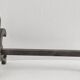 Pair of vintage steel fleur-de-lys andirons