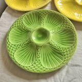 Digoin Sarreguemines oyster plates in slip