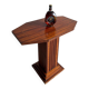 Interbellum side table with pronounced wood grain
