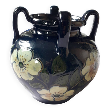 Very original old art nouveau vase with floral decoration