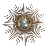 Large vintage mirror chaty vallauris 80 cm, sun, witch's eye