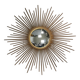 Large vintage mirror chaty vallauris 80 cm, sun, witch's eye