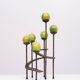 Vintage spiral wrought iron candle holder 1970s Austria