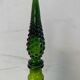 Vintage green glass decanter