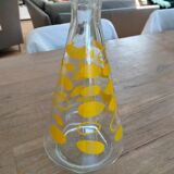 Carafe yellow geometric decor 70s
