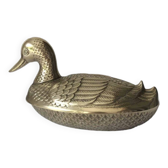 Large brass duck pocket empty 27 cm