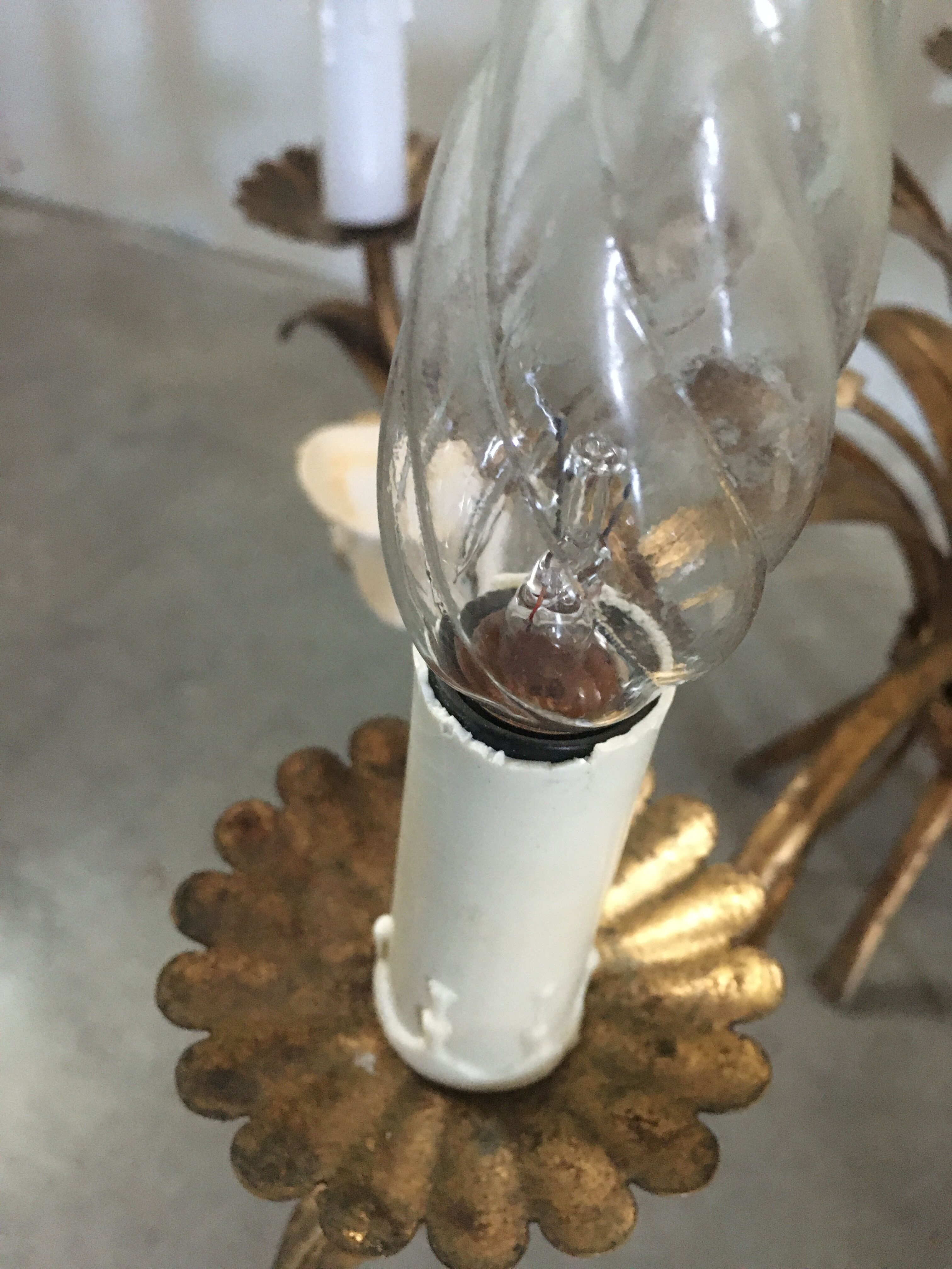 Flower wreath chandelier, 60s