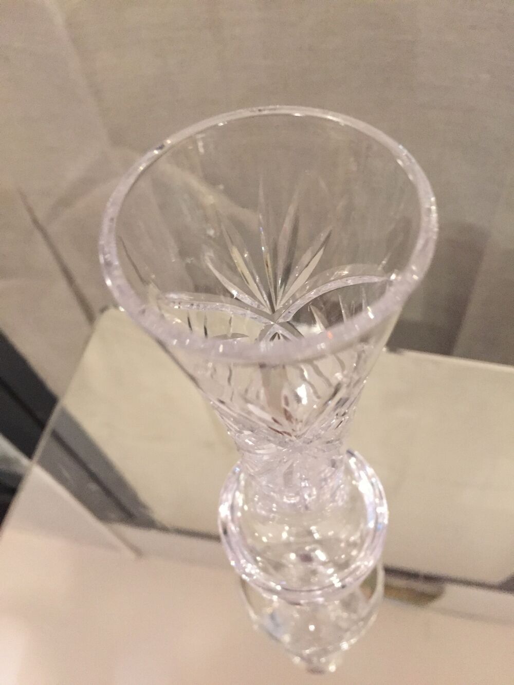 Soliflore en cristal de bayel tres elegant