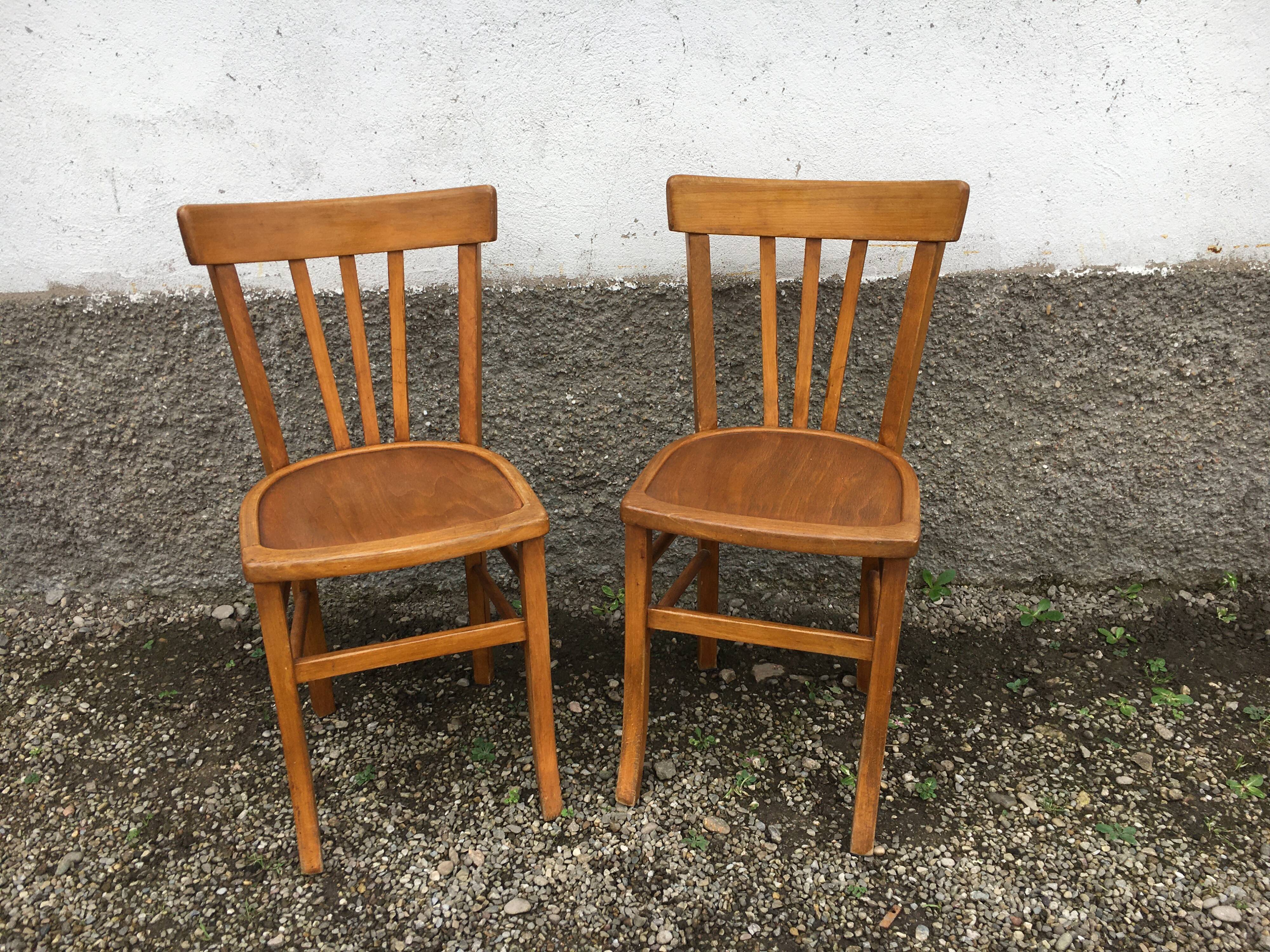 Pair of wooden chairs