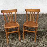 Pair of wooden chairs