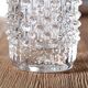 Vase en verre pressé vintage transparent : design en cire à bougie, République tchèque, 1972