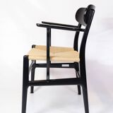 Armchair Model CH26 In Black Oak By Hans J. Wegner For Carl Hansen & Son
