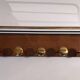 Wall coat rack gilded brass and formica 1960 vintage
