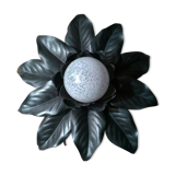 Vintage flower lamp globe in spotted glass