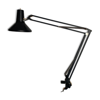 Vintage 1960s Luxo L1 architect lamp, black, mid-century design - 80 cm