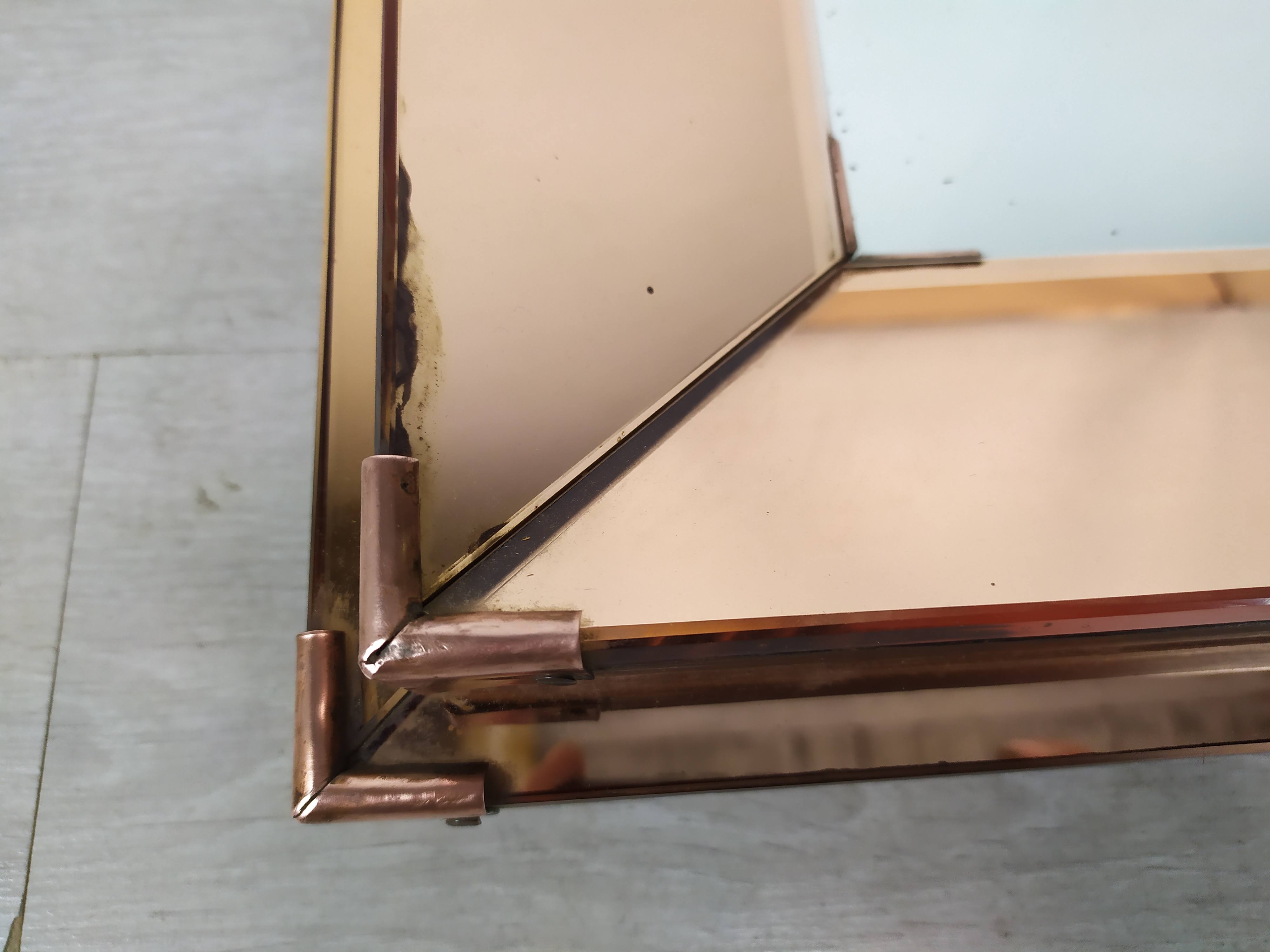 Pink art deco mirror