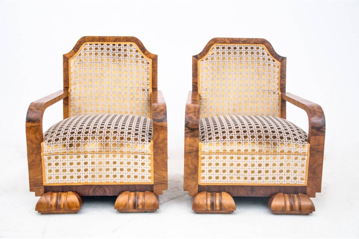 Art Deco armchairs, France, 1930s.