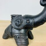 Black elephant candle holder