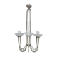 Art Deco chandelier circa 1930 in metal and glass
