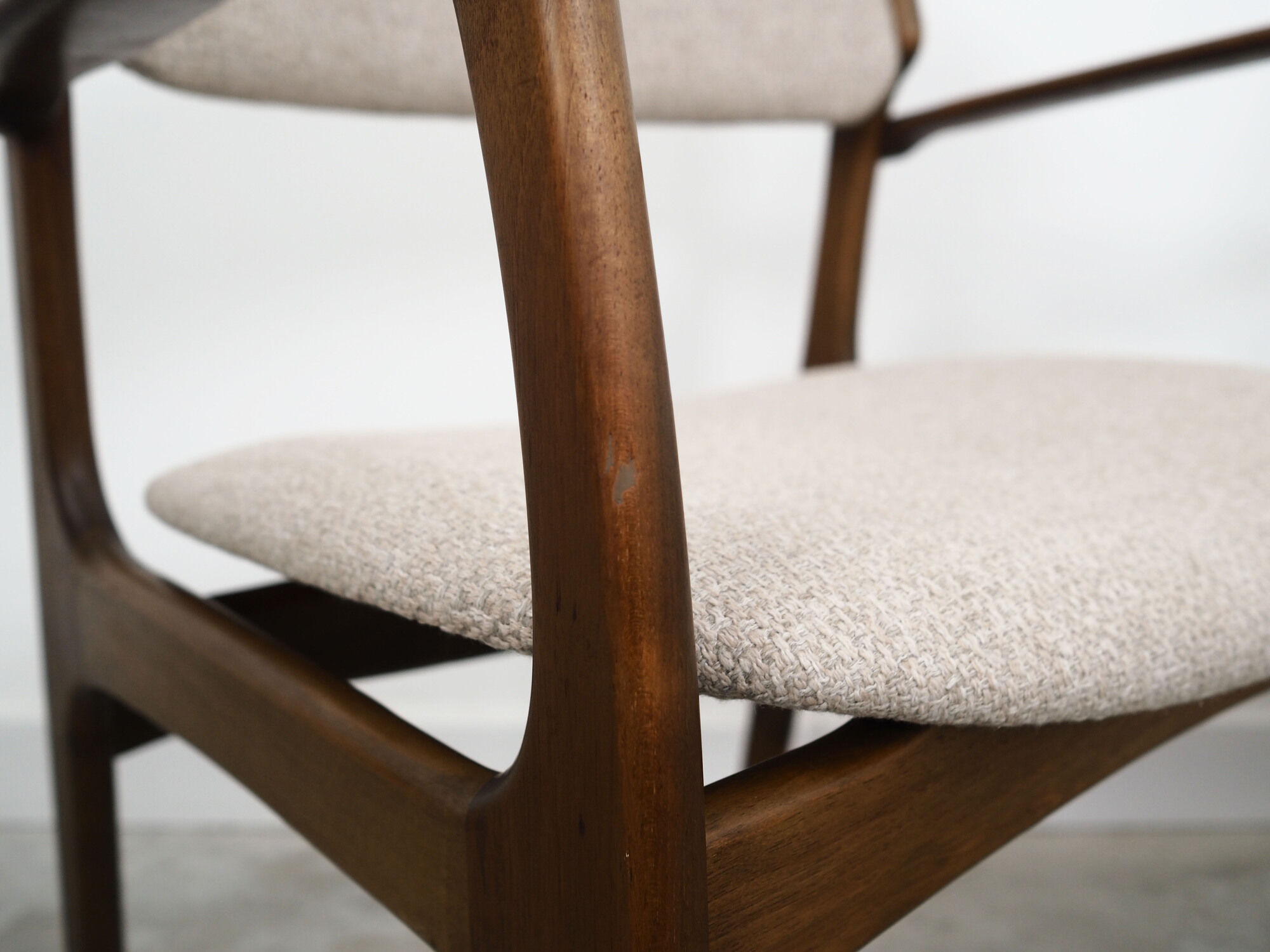 Set of two walnut chairs, Danish design, 1960s, designer: Erik Buch